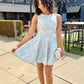 Katie Tweed Dress - Blue