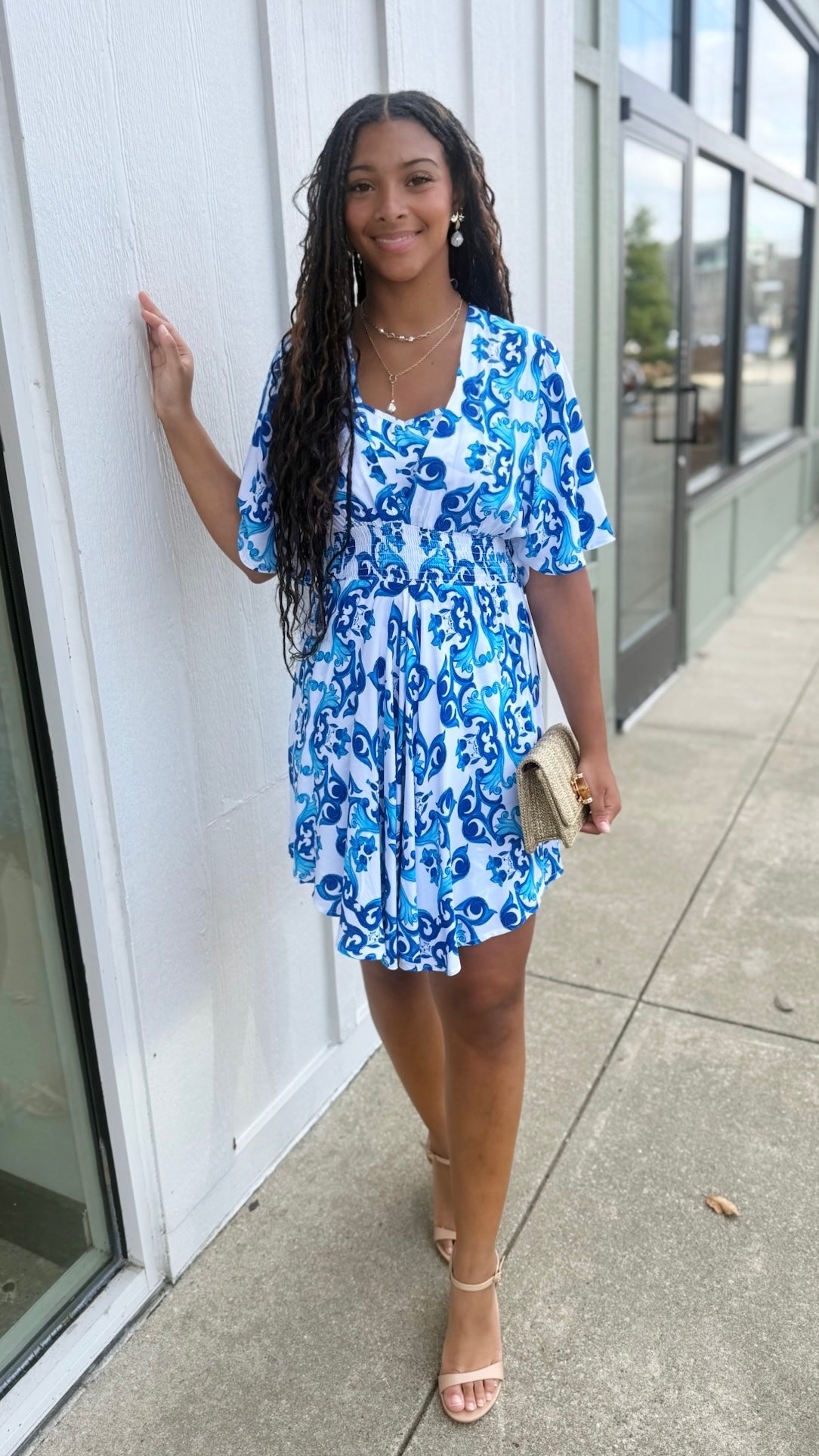 Tolani Dress Diana - Aqua