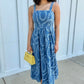 Jackie Chain Midi Dress - Denim