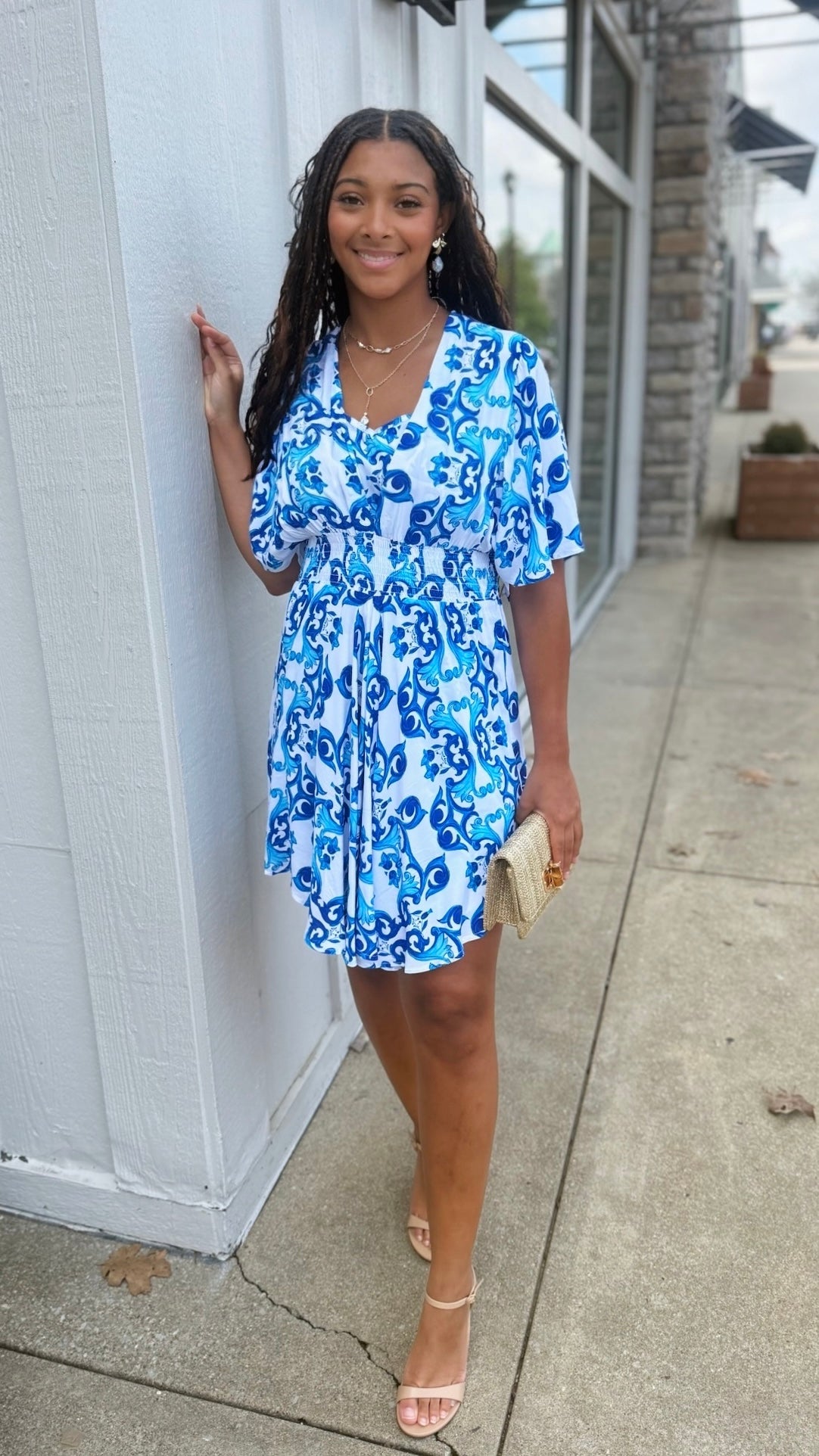 Tolani Dress Diana - Aqua