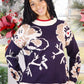 Fran Floral Sweater - Navy