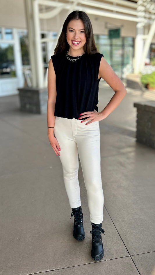 Michael Stars Cindy Bubble Top - Black