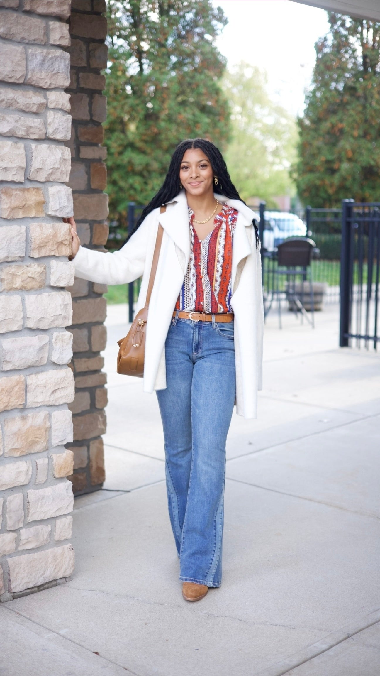 Ivy Jane Faux Fur Coat - White