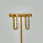 Gold Crystal Slinky Hoop Earrings