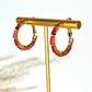 Everyday Huggie Hoop Earrings - Red