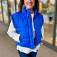 Cecile Puffer Vest - Royal Blue