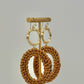 Oval Rattan Drop Earrings