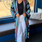 Zoe Crochet Cardigan - Black Multi