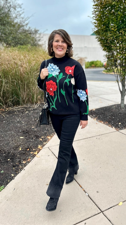 Janey Mock Neck Sweater