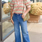 Sara Tulip V Neck Top - Ecru