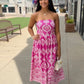 Lola Abstract Dress - Magenta