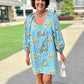 Uncle Frank Big Roses Dress - Blue