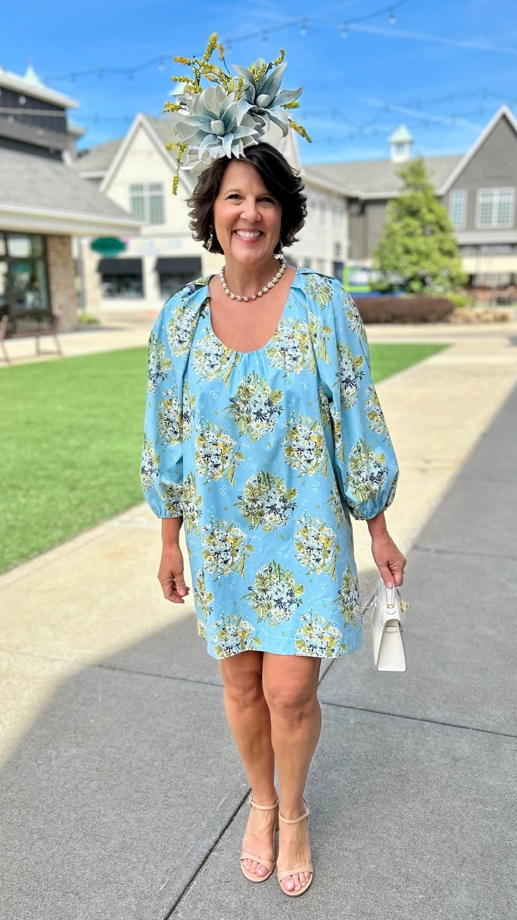 Uncle Frank Big Roses Dress - Blue