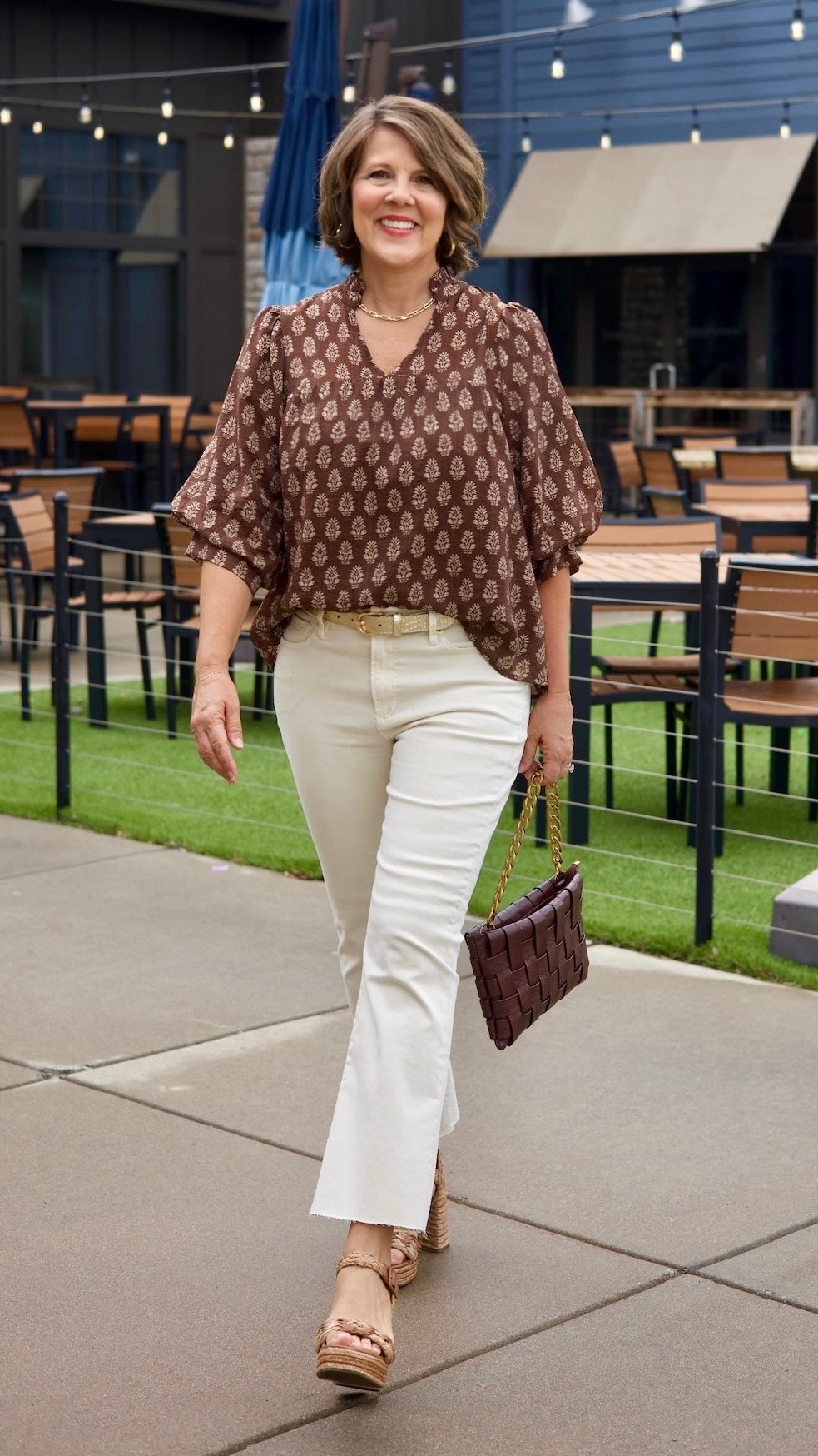 Bree Brown Floral Top