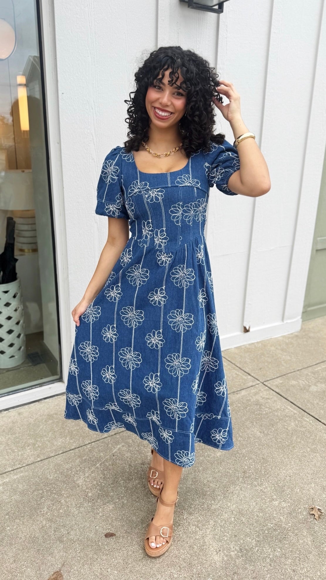 Daisy Denim Midi Dress
