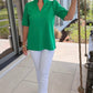 Carlyn Short Sleeve Top - Kelly Green