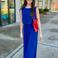 Reese Royal Crepe Wide Leg Pants