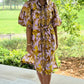 Uncle Frank Horse Print Shirt Dress - Lavendar
