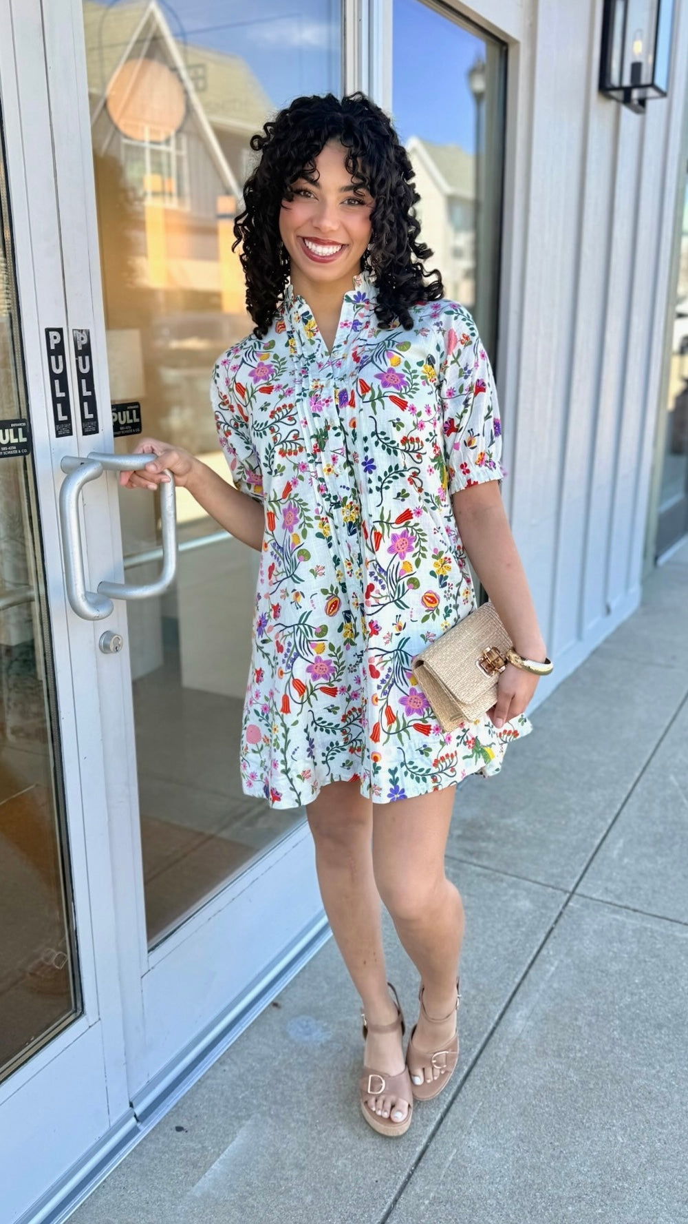 Uncle Frank Pintucked Dress - Parrot