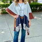 Colorblock Fringe Wrap