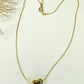 Gold Heart Snake Chain Necklace