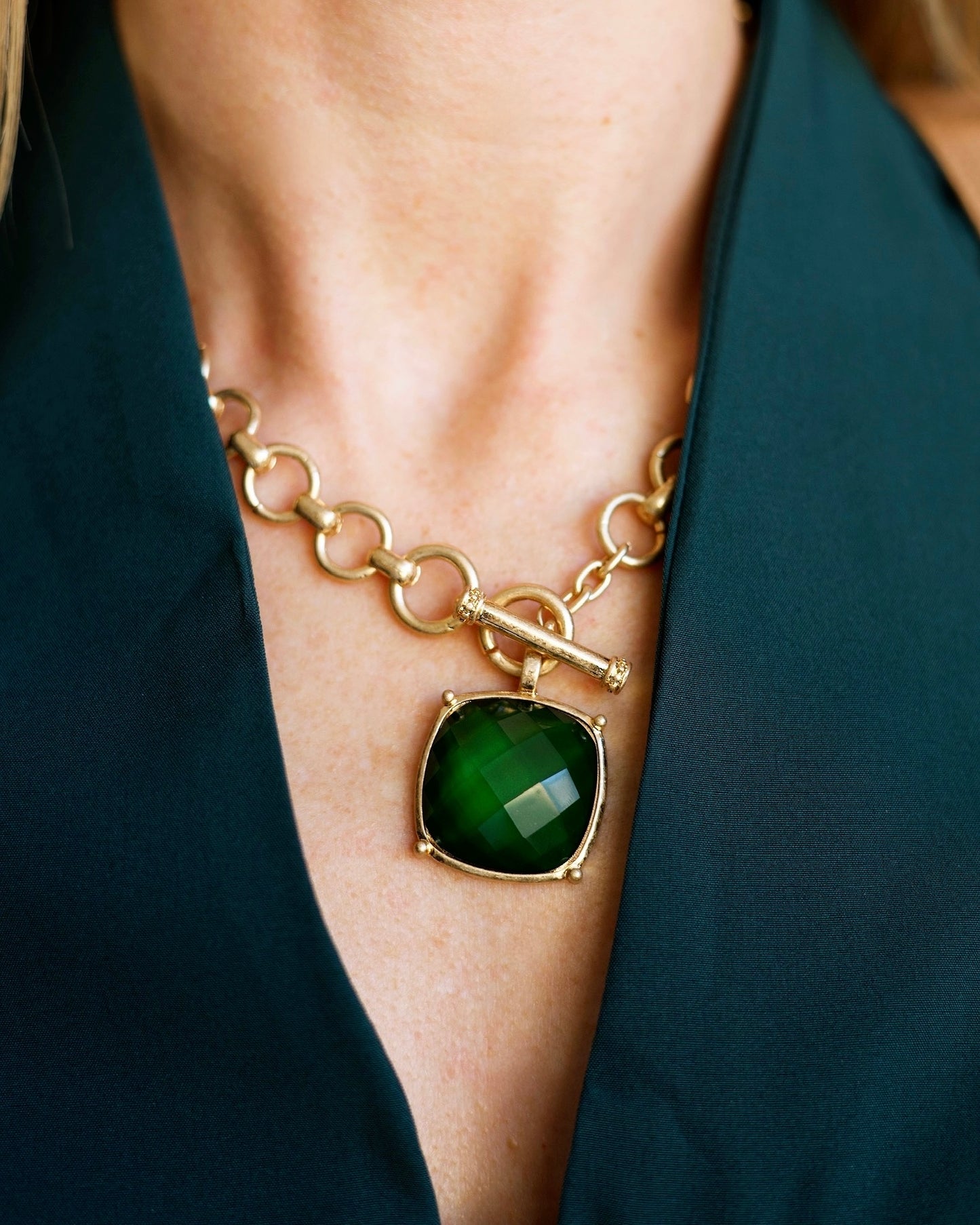 Gem Necklace - Green