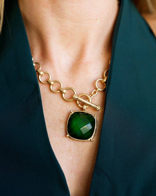 Gem Necklace - Green