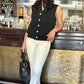 MODAL BUTTON VEST - BLACK