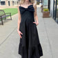 Millie Bow Midi Dress - Black