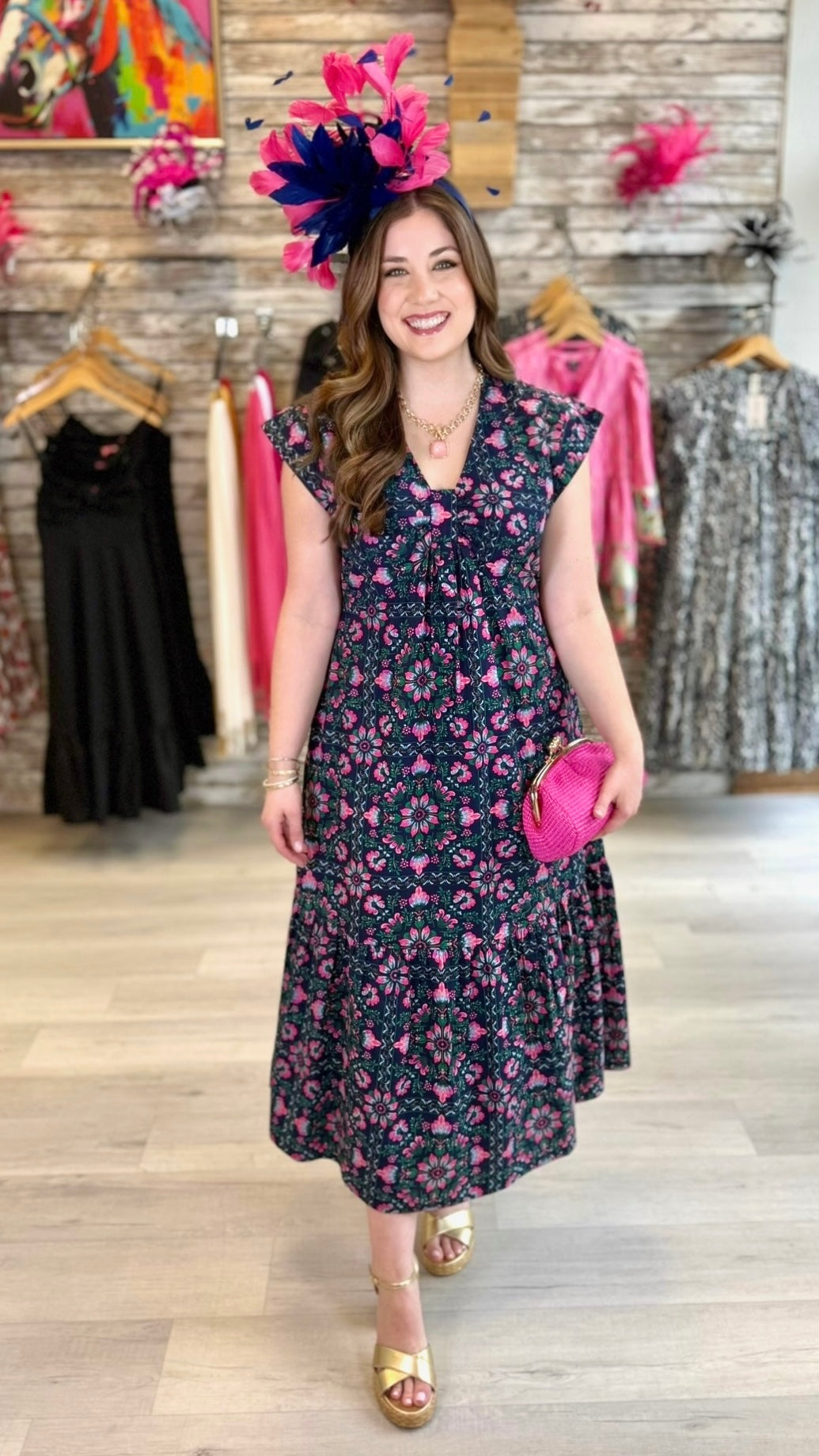 Uncle Frank Midi Dress - Navy