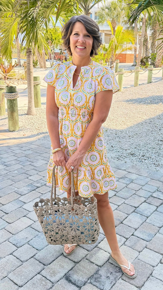 Uncle Frank Wind Dance Dress - Gold