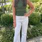 Michael Stars Coco Ruched Boat Neck Tank - Dark Matcha