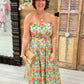 Marigold Strapless Scallop Dress