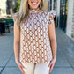 Lovely Hearts Tie Neck Blouse
