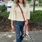 Another Love Crochet Drape Sleeve Sweater - Cream