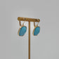 Faceted Stone Earrings - Turquoise