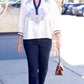 Ingrid Embroidered Top - Ivory