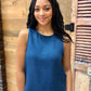 Joyce Sleeveless Top - Navy
