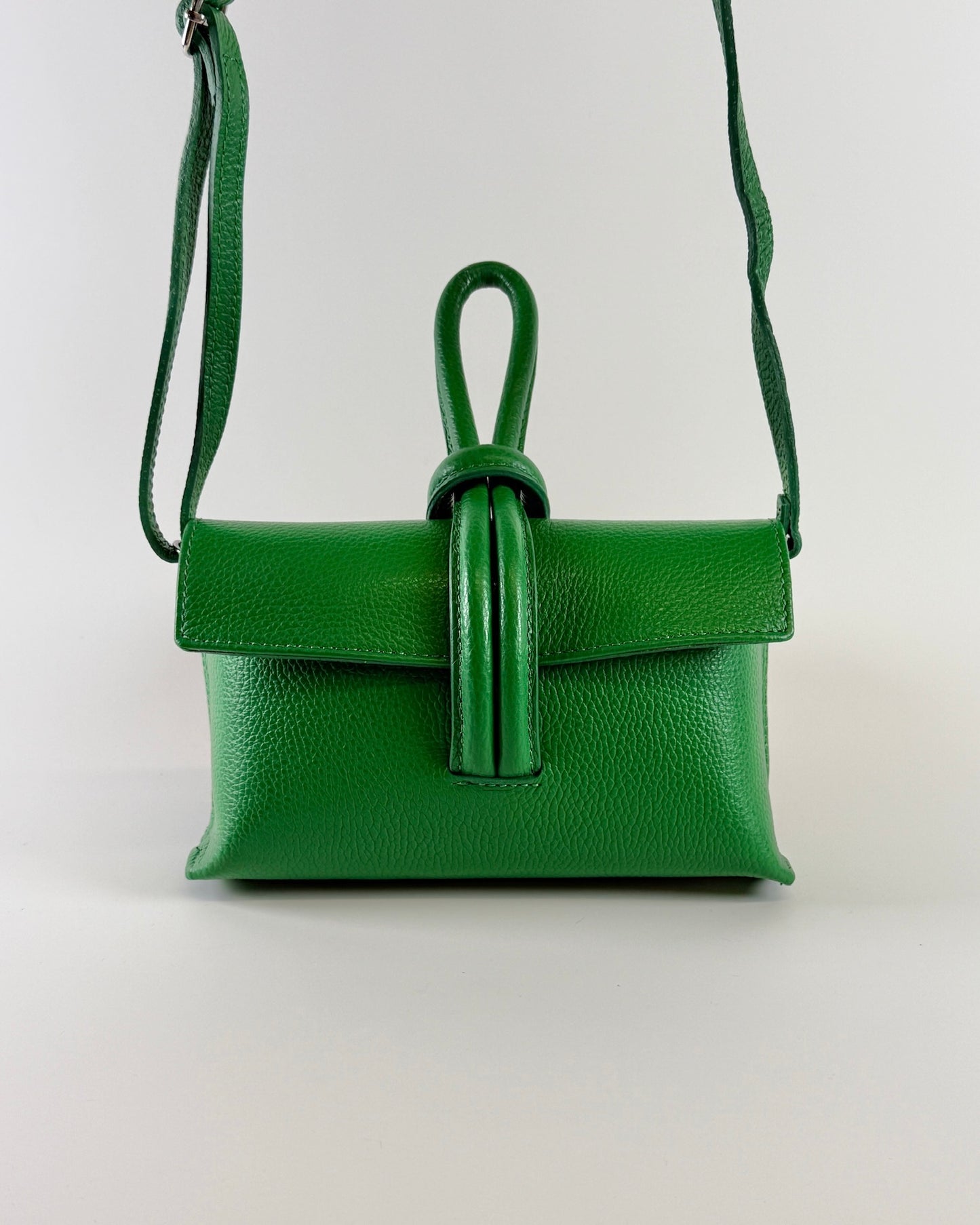 Loop Wristlet Leather Bag - Green