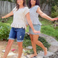 TIERED SMOCKED TOP - TAUPE