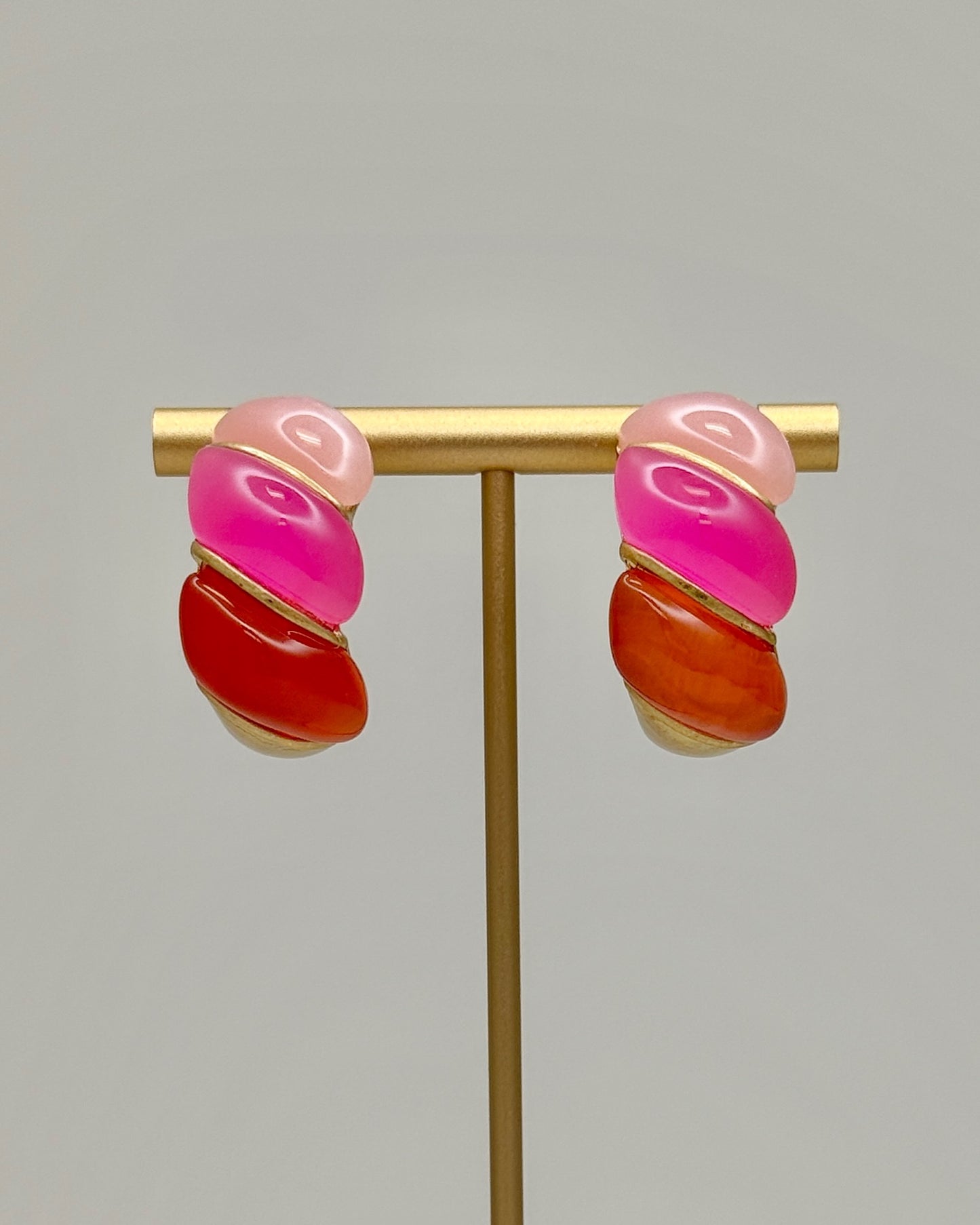 Pink Multi Hoop Earrings
