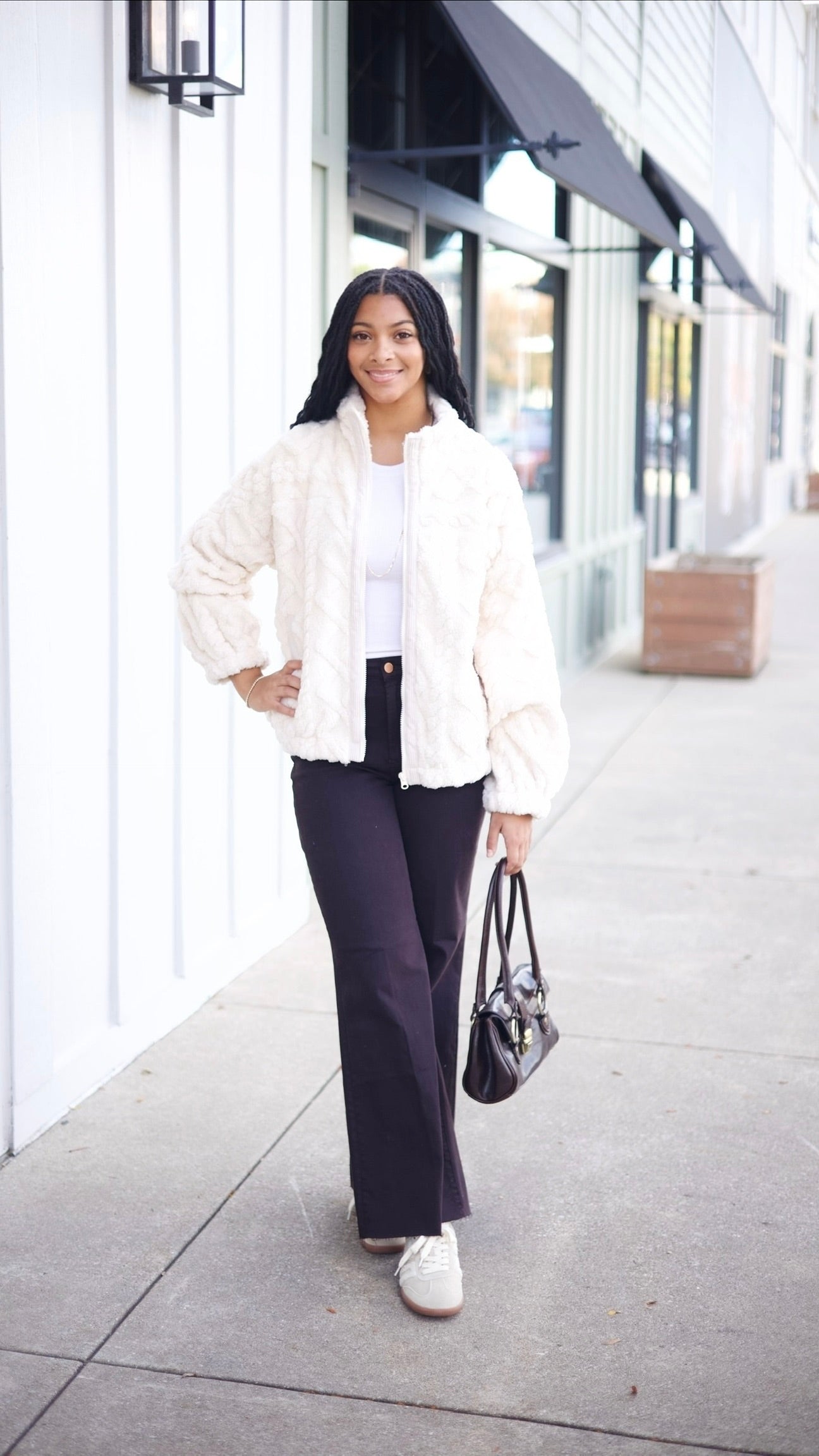 Mallory Fluffy Jacket - Ecru