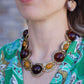 Rust & Gold Stone Necklace
