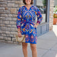 Gia Cobalt Ikat Dress