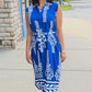Rita Fleur De Lis Belted Dress - Royal