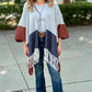 Colorblock Fringe Wrap