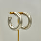 50mm Chunky Hoop Earrings - Silver