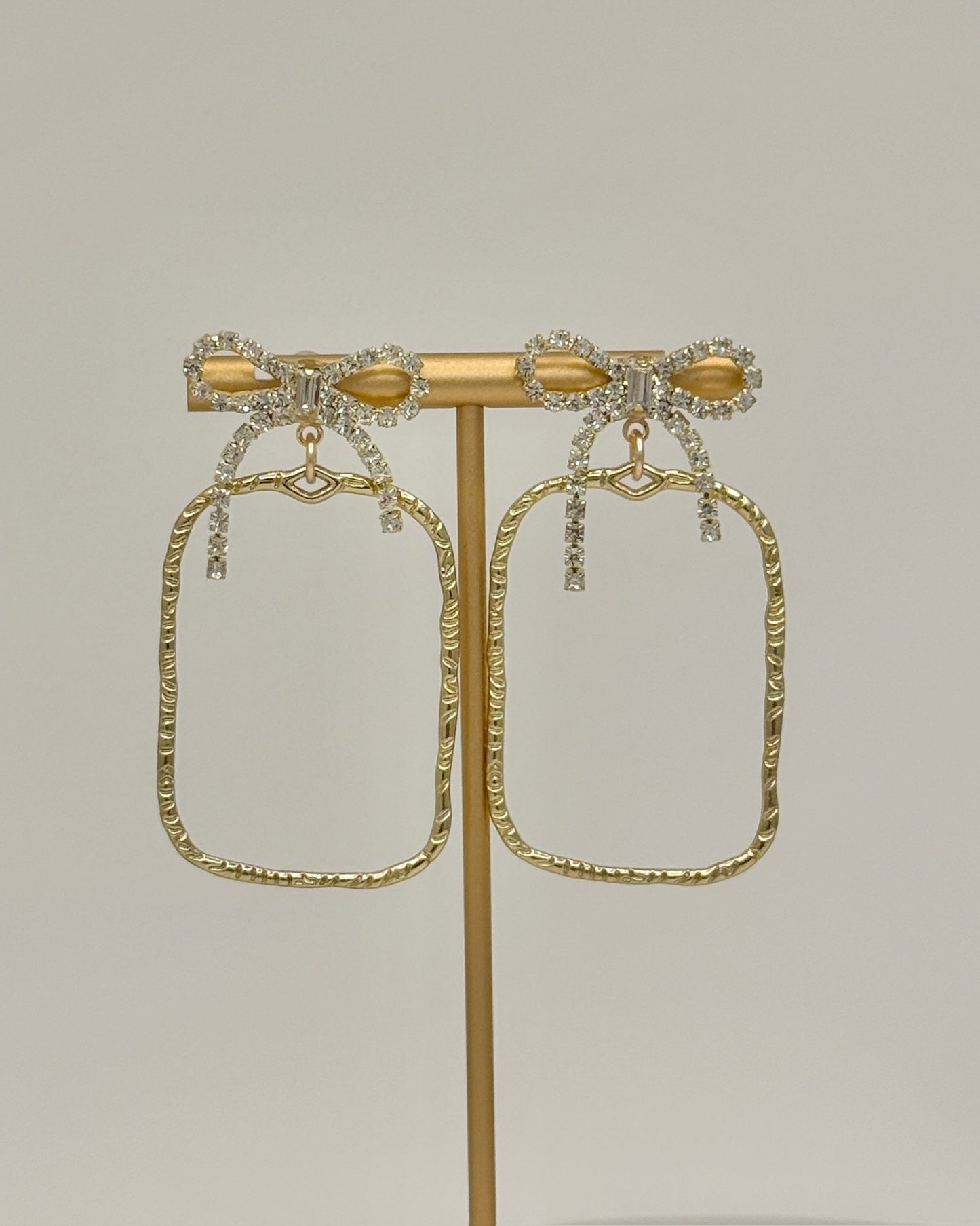 Nina Bow Hoop Earrings