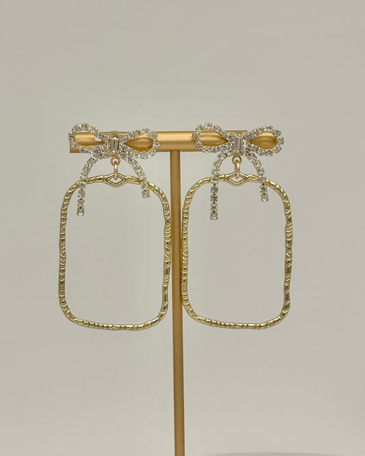 Nina Bow Hoop Earrings