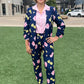 Navy Hydrangea Weekend Blazer